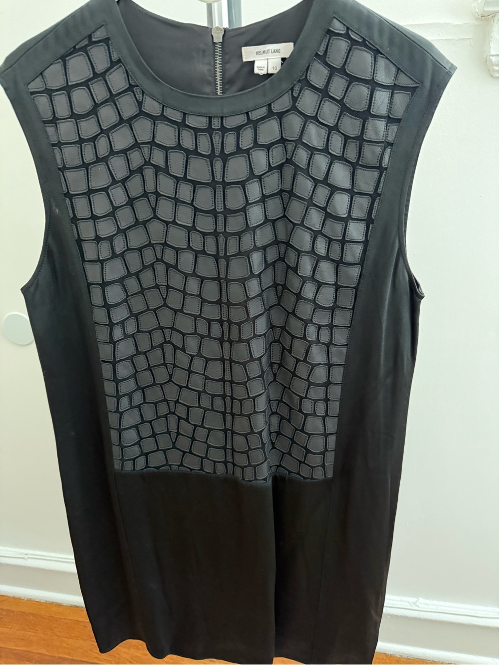 Helmut Lang Black Textured “Leather” Sheath